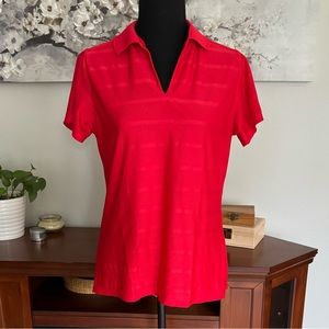 Slazenger Red Womens Golf Collared Shirt Polo - Size Medium